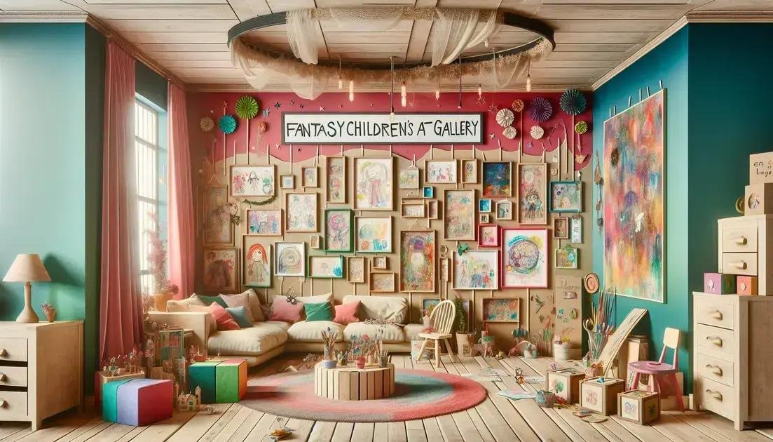 Como montar uma galeria de arte infantil em casa com molduras de papelão