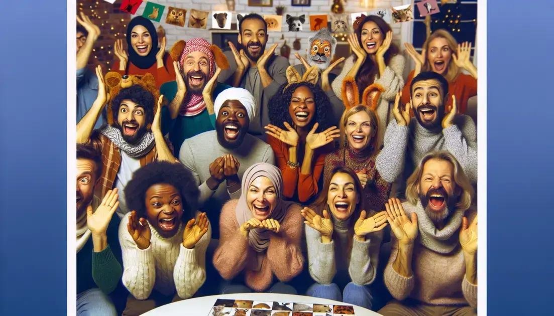 Jogo do “Que bicho sou eu?” com mímica e muita risada