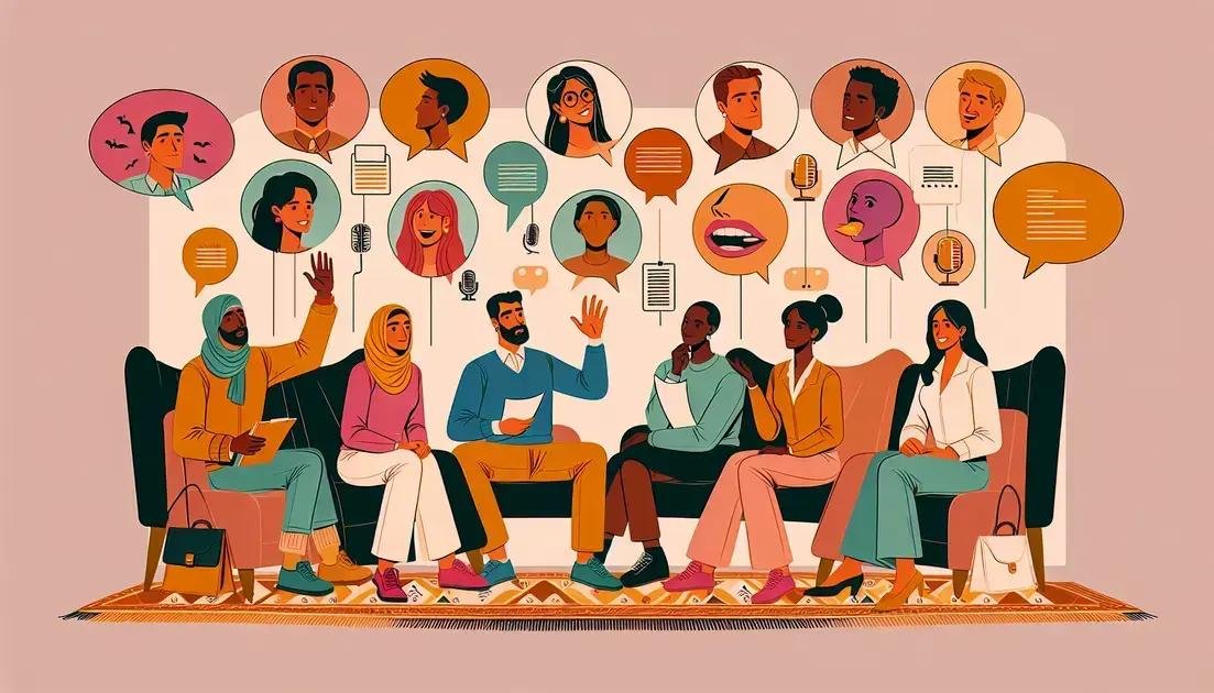 Maratona de contação de histórias com vozes diferentes para cada personagem