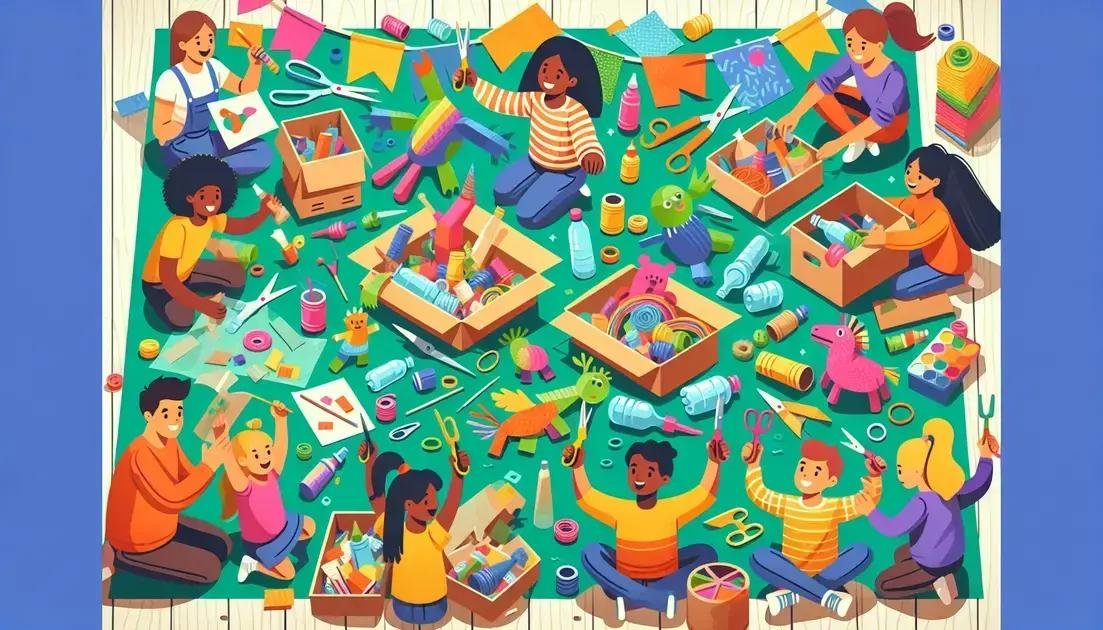 Oficina de brinquedos recicláveis: construindo diversão com o que iria para o lixo